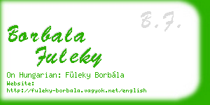 borbala fuleky business card